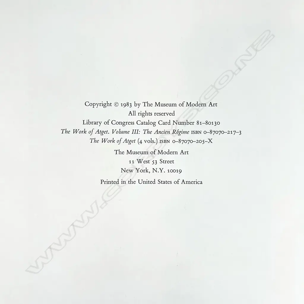 THE WORK OF ATGET: OLD FRANCE, THE ANCIEN REGIME, MODERN TIMES - 3 VOLS Image 1++